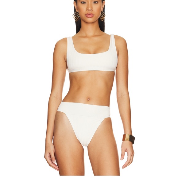 KYA Other - NWT KYA Abbey Reversible Bikini in Vanilla Stripe & Vanilla Size L